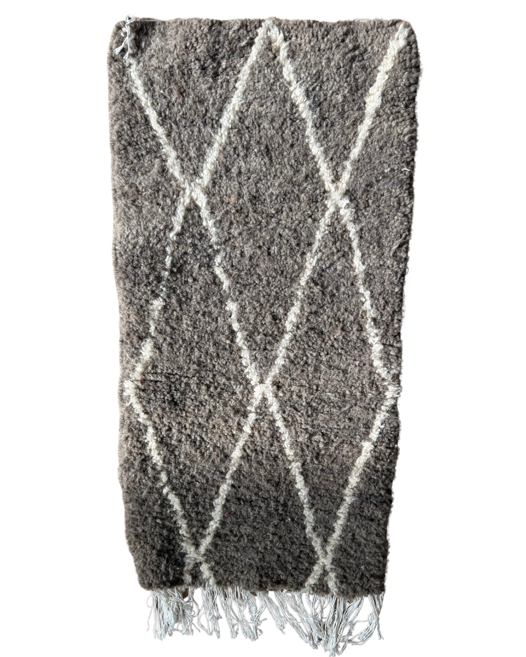 Tapis descente de lit berbère Beni Ouarain – Marron