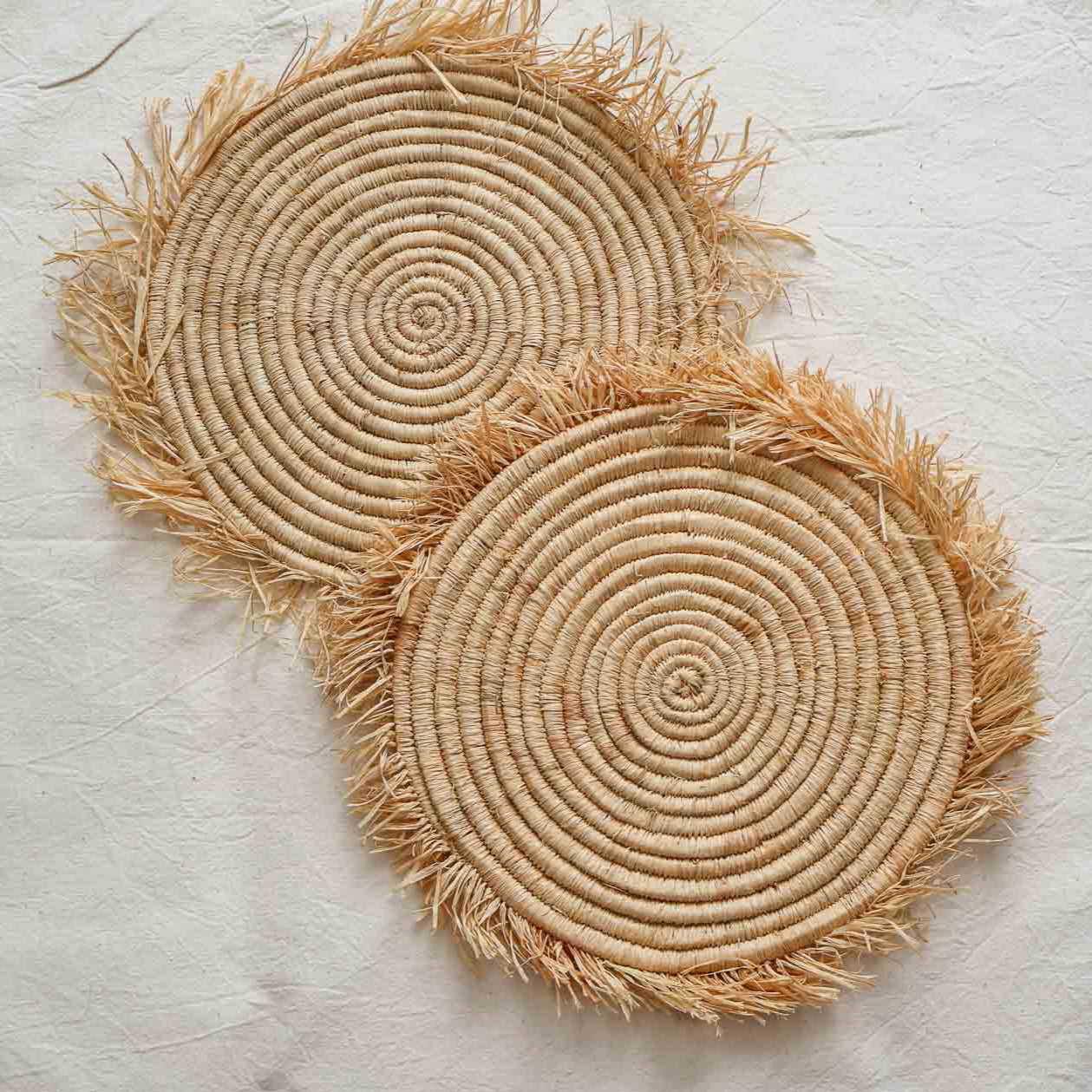 Set de table en raphia tressé - Fait main