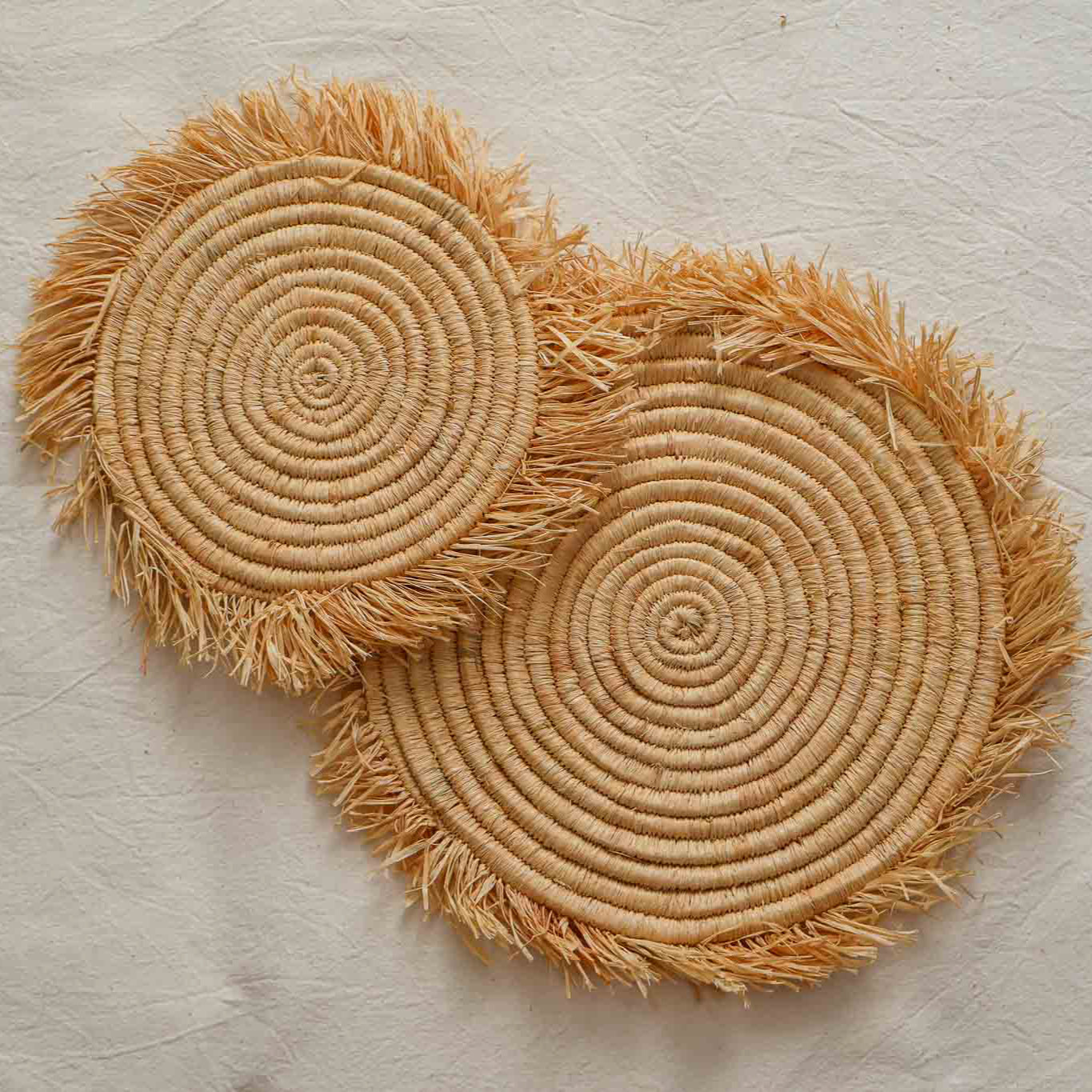 Set de table en raphia tressé - Fait main