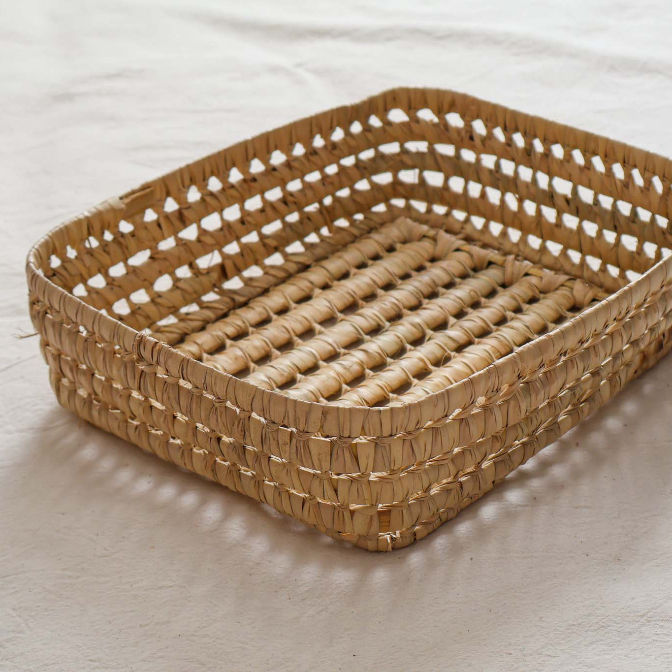 Panières de rangement en feuilles de palmier - 5 tailles