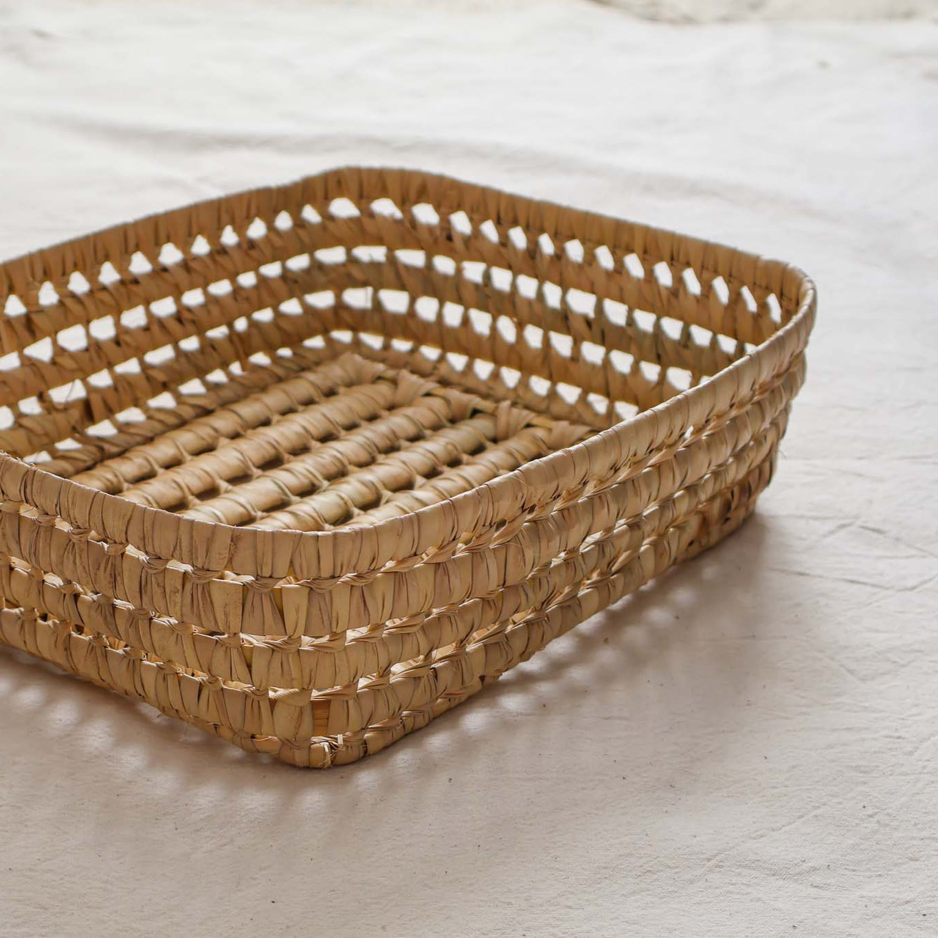 Panières de rangement en feuilles de palmier - 5 tailles