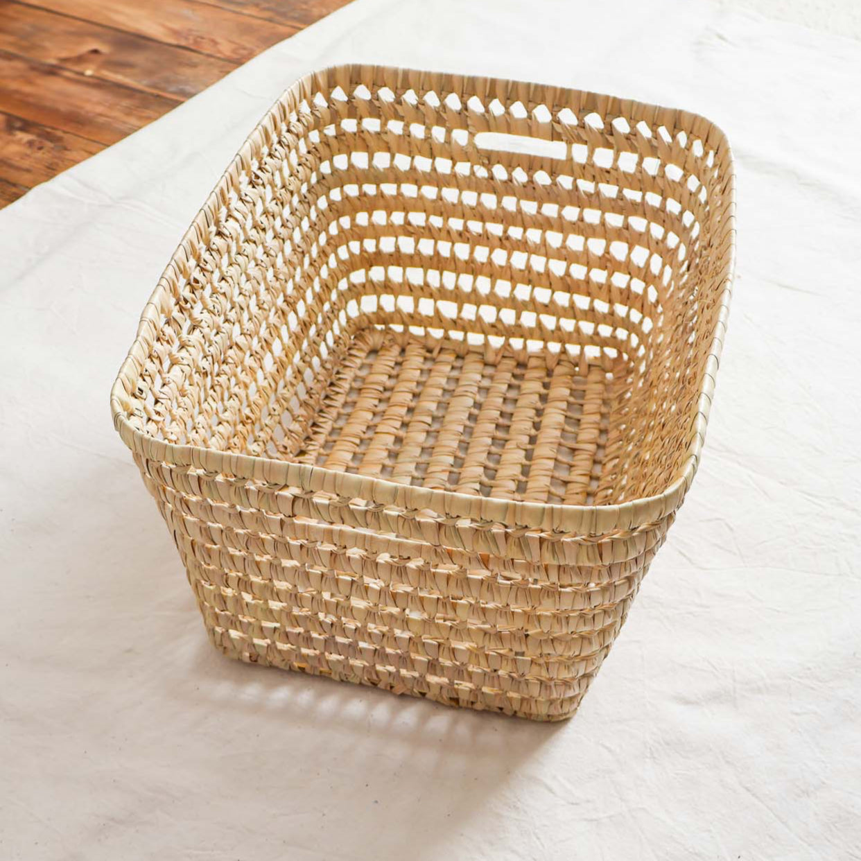 Panières de rangement en feuilles de palmier - 5 tailles