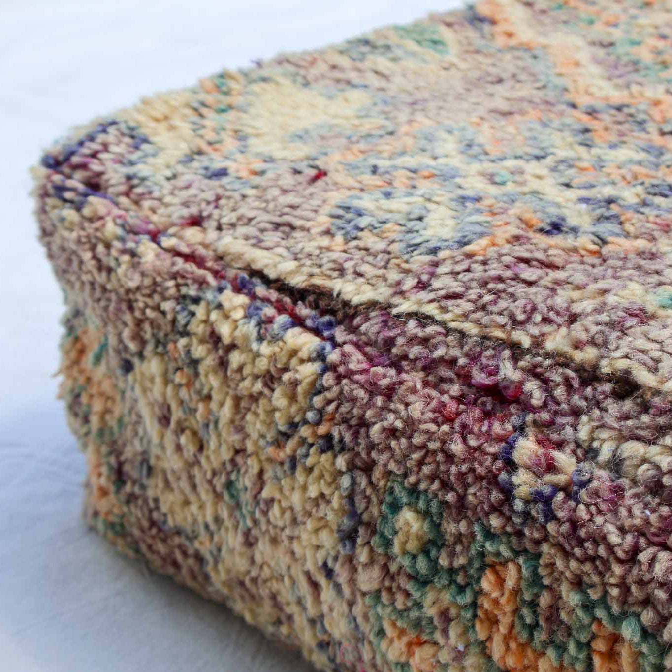 Pouf vintage Beni Ouarain – 60x60x25 cm