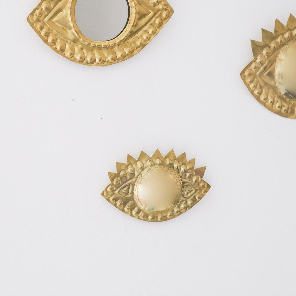 Ex-voto œil – Laiton doré, avec ou sans miroir