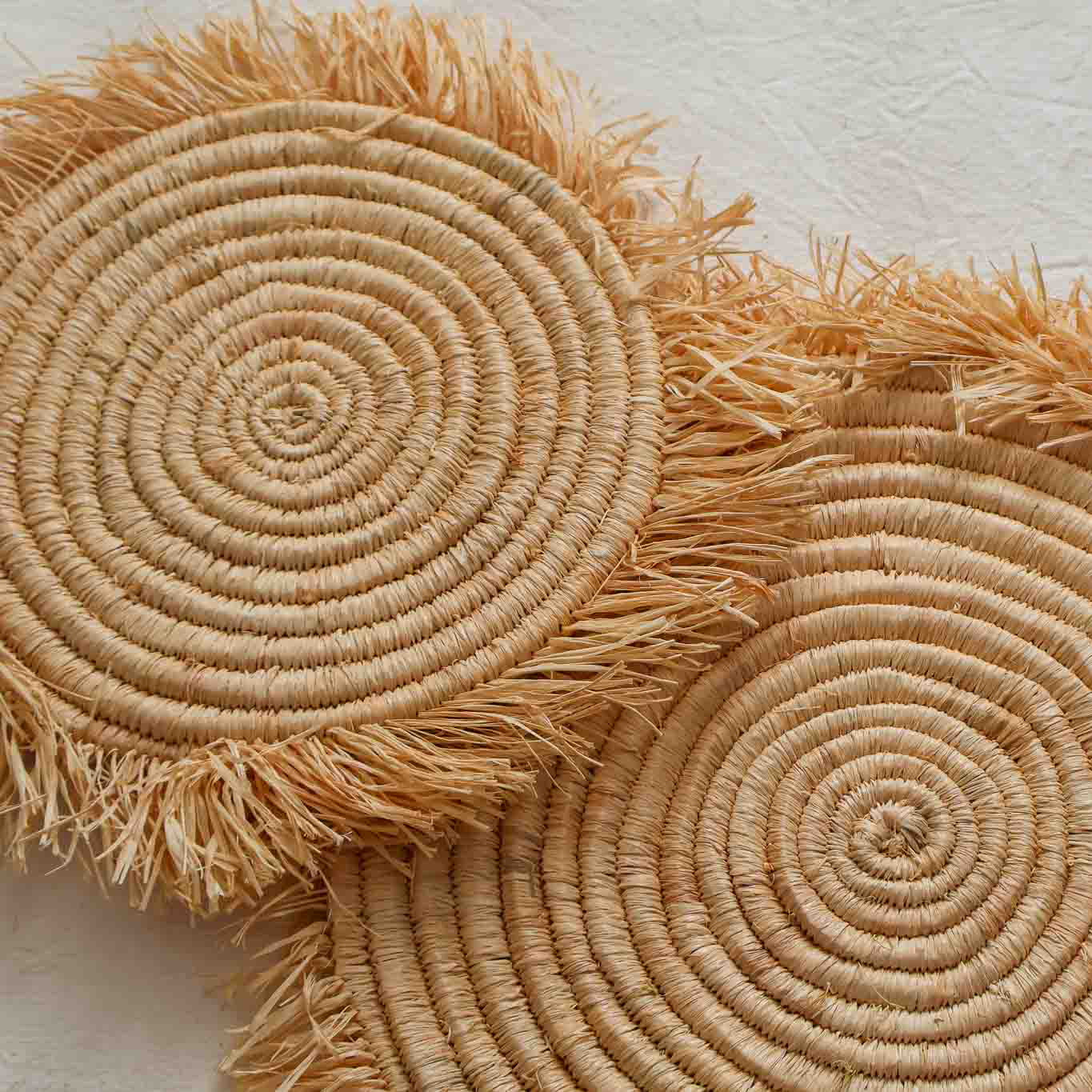 Set de table en raphia tressé - Fait main