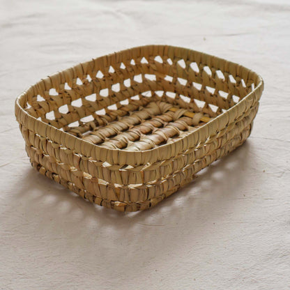 Panières de rangement en feuilles de palmier - 5 tailles