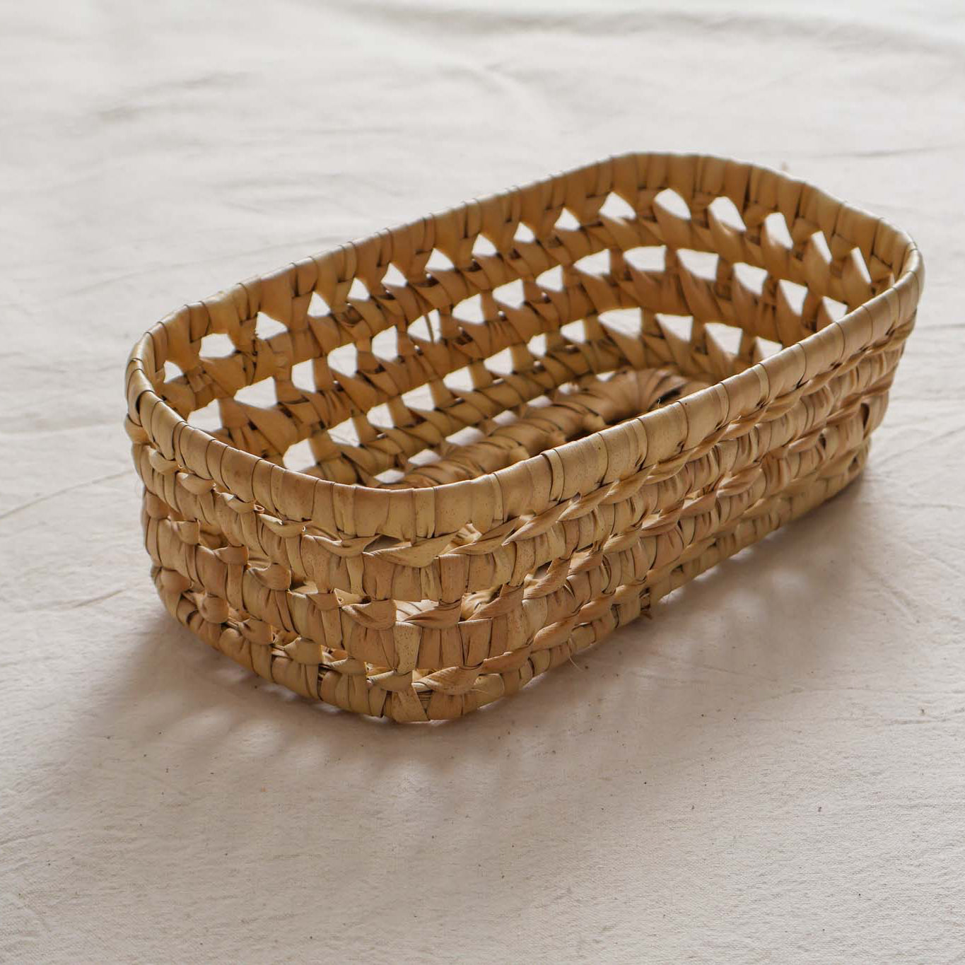 Panières de rangement en feuilles de palmier - 5 tailles