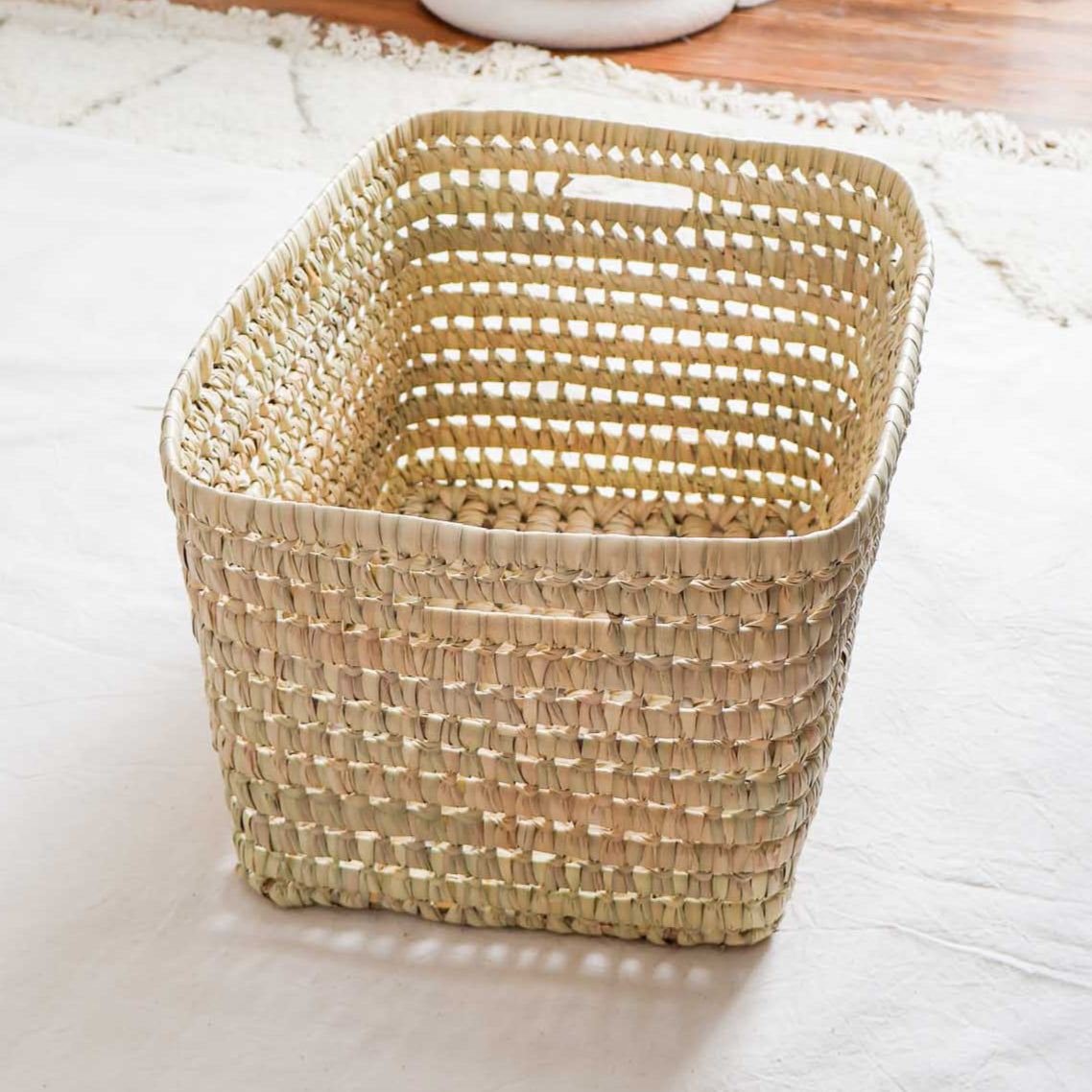 Panières de rangement en feuilles de palmier - 5 tailles