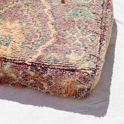 Pouf vintage Beni Ouarain – 60x60x25 cm