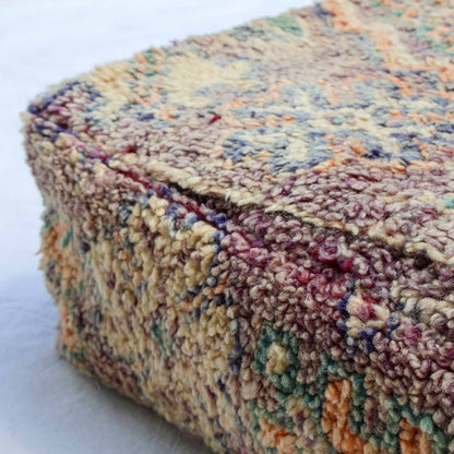 Pouf vintage Beni Ouarain – 60x60x25 cm