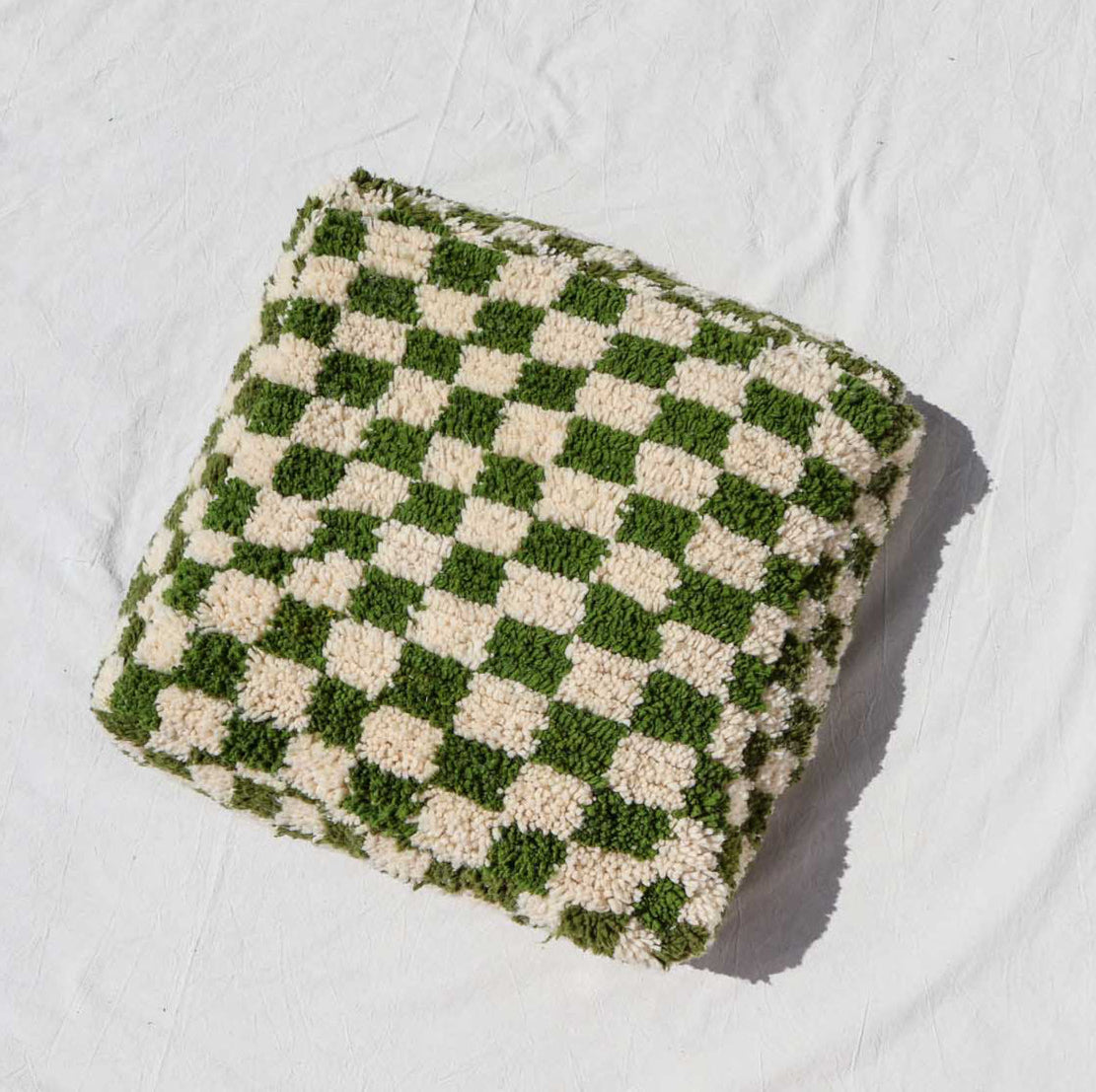 Pouf damier Beni Ouarain – 60x60x25 cm