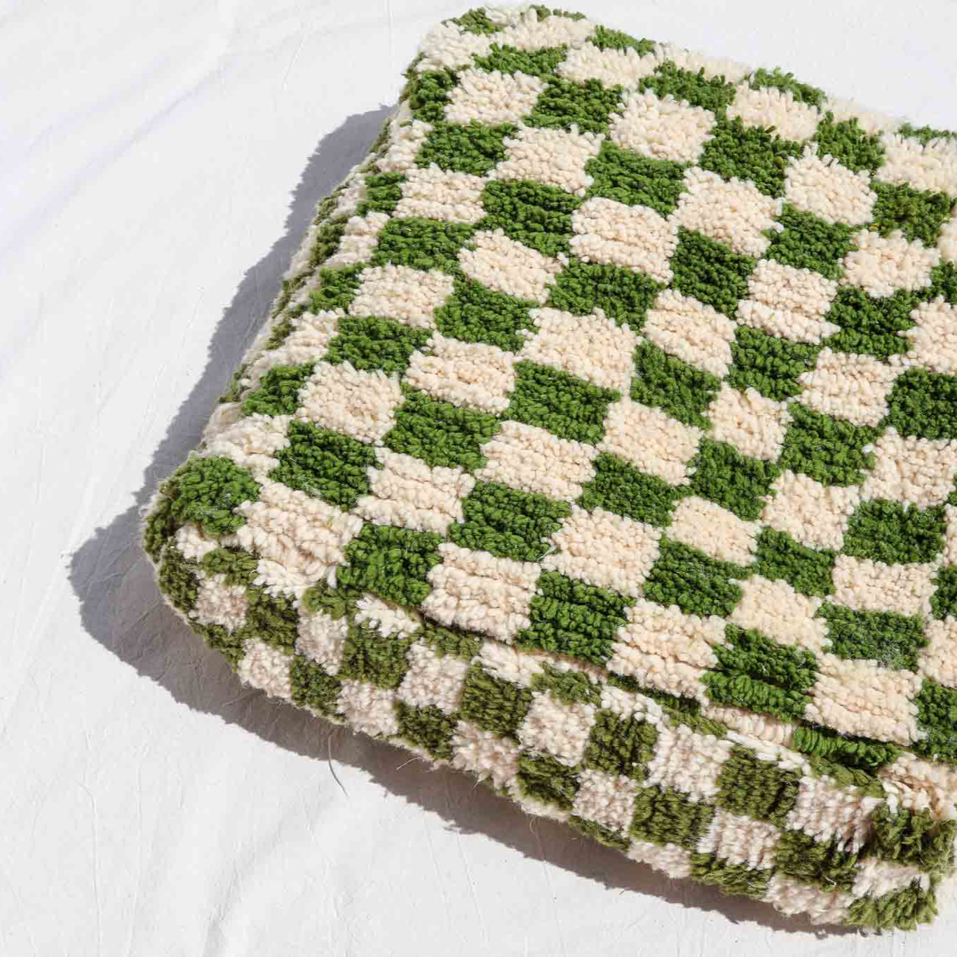 Pouf damier Beni Ouarain – 60x60x25 cm