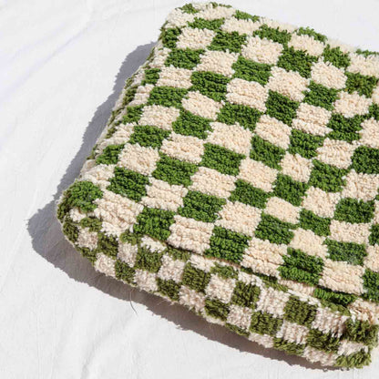 Pouf damier Beni Ouarain – 60x60x25 cm