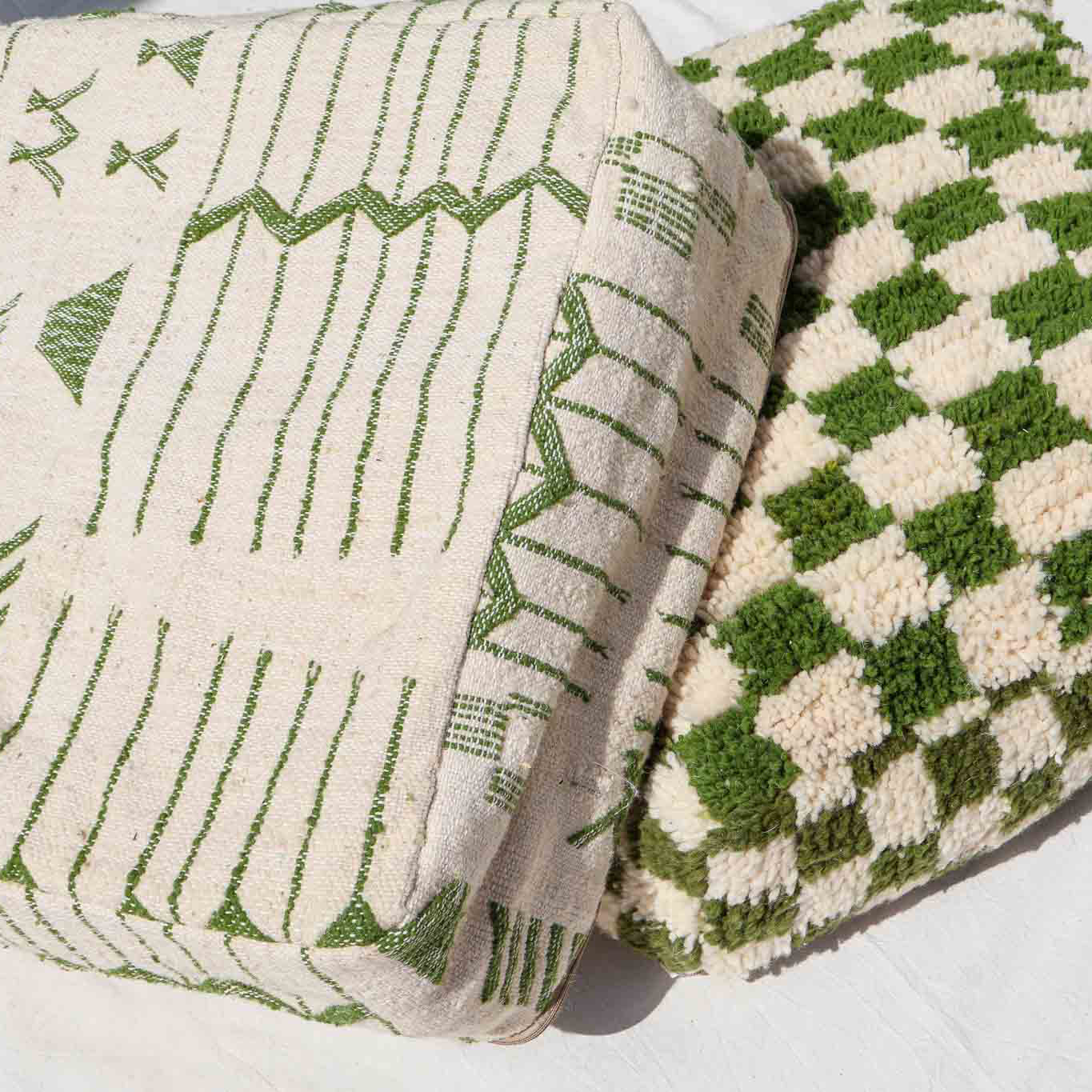 Pouf en tapis KILIM – 60x60x25 cm