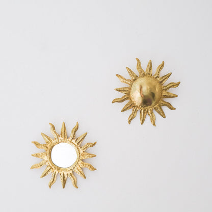 Ex-voto soleil – Laiton doré, avec ou sans miroir