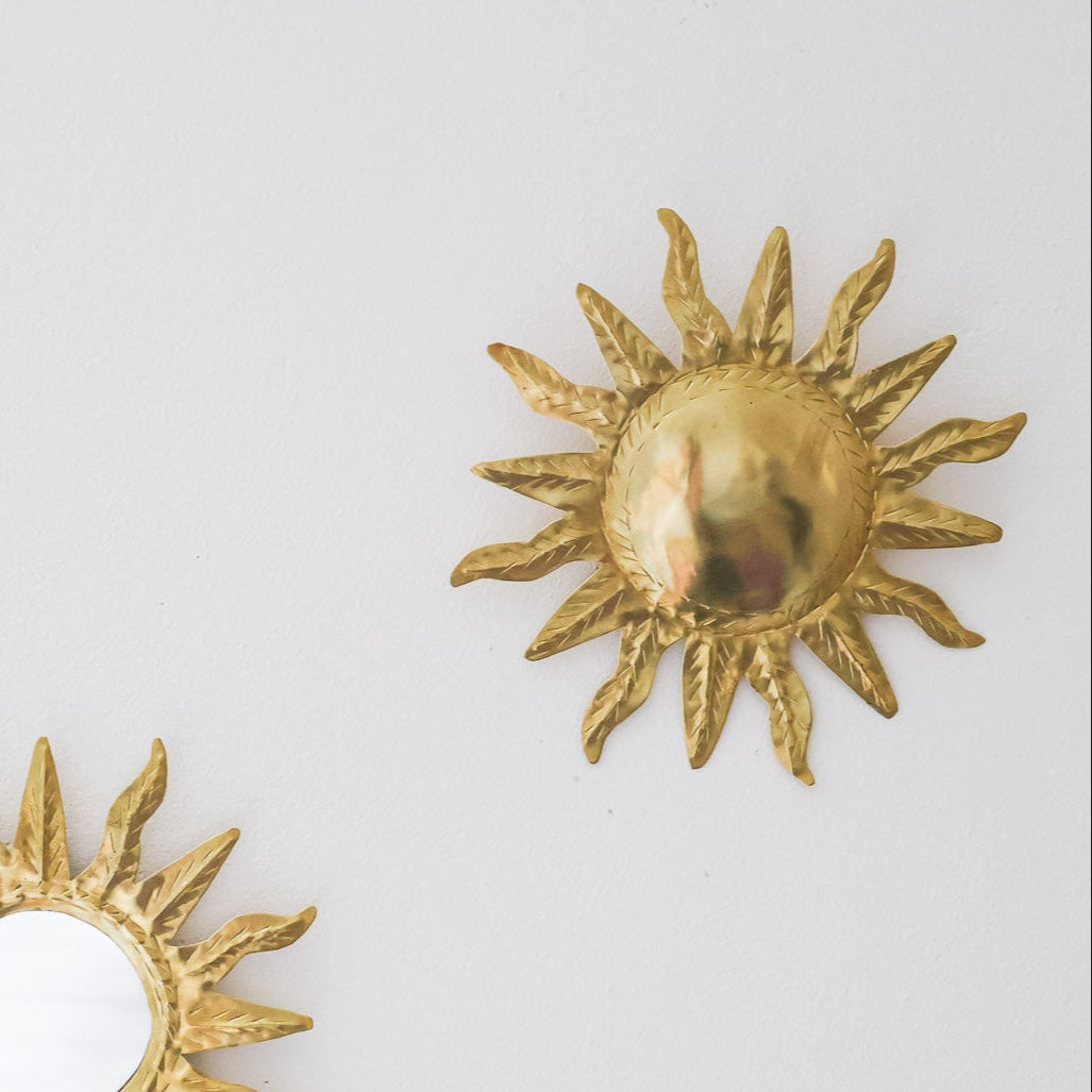 Ex-voto soleil – Laiton doré, avec ou sans miroir