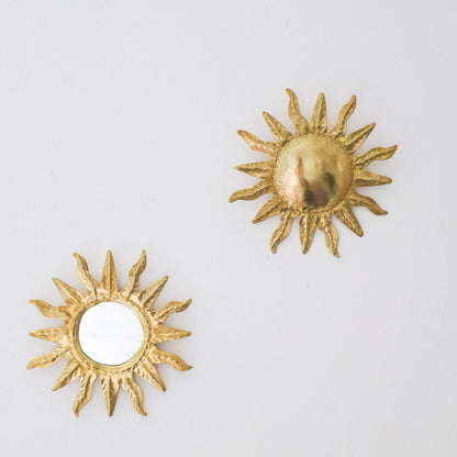 Ex-voto soleil – Laiton doré, avec ou sans miroir