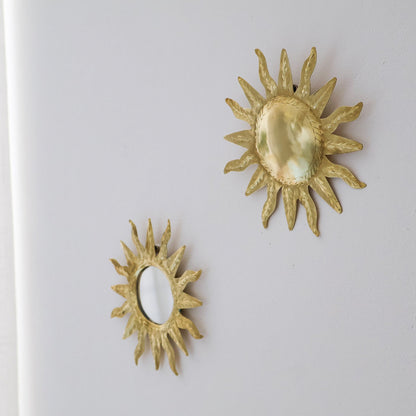 Ex-voto soleil – Laiton doré, avec ou sans miroir