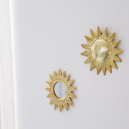 Ex-voto soleil – Laiton doré, avec ou sans miroir