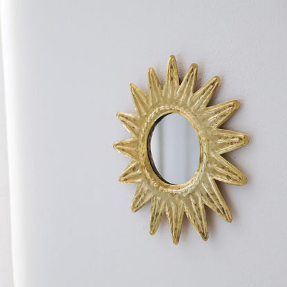 Ex-voto soleil – Laiton doré, avec ou sans miroir