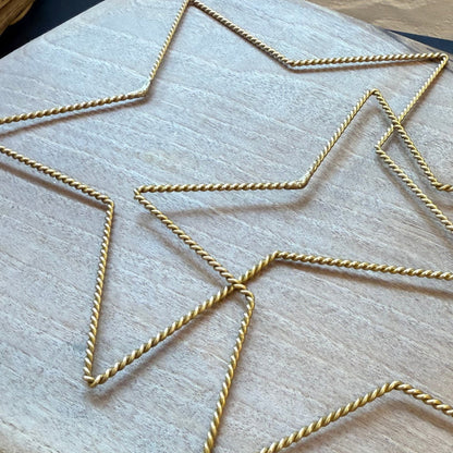 Formes décoratives en laiton torsadé – Oiseau, Nuage, Etoile ou Lune