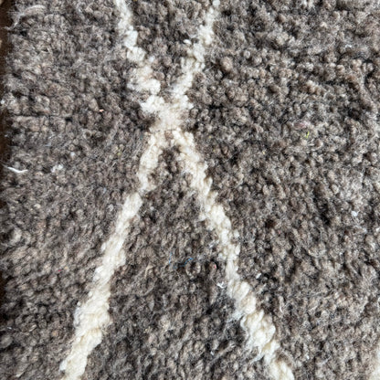 Tapis descente de lit berbère Beni Ouarain – Marron
