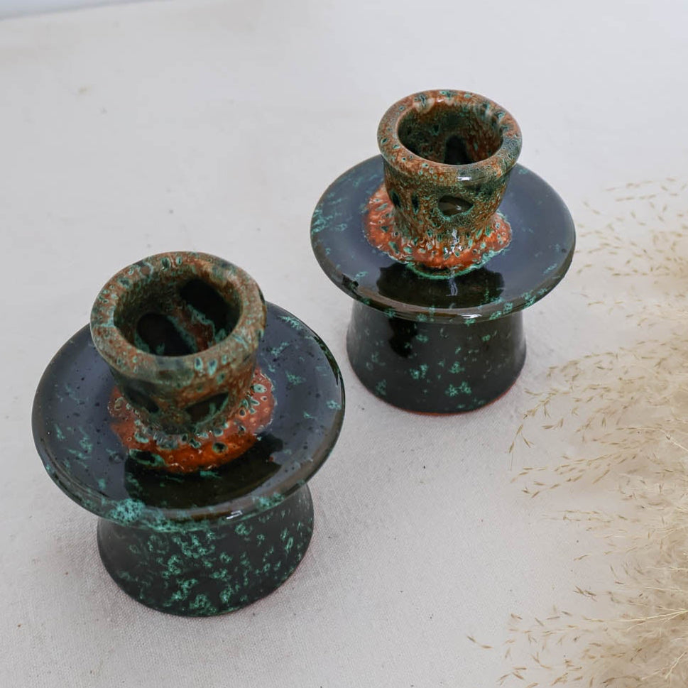 Bougeoir en céramique Burj – Collection Ayyur