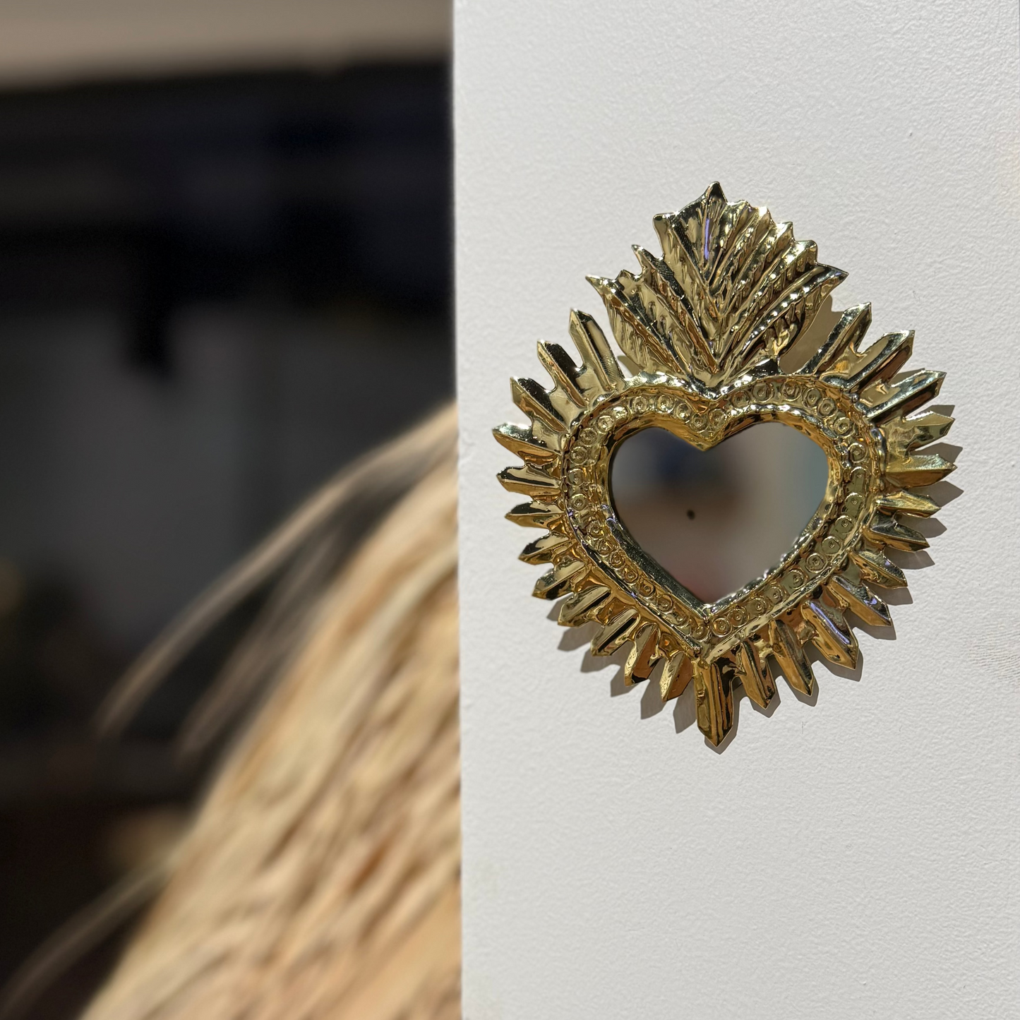 Mini Ex-voto coeur – Laiton doré