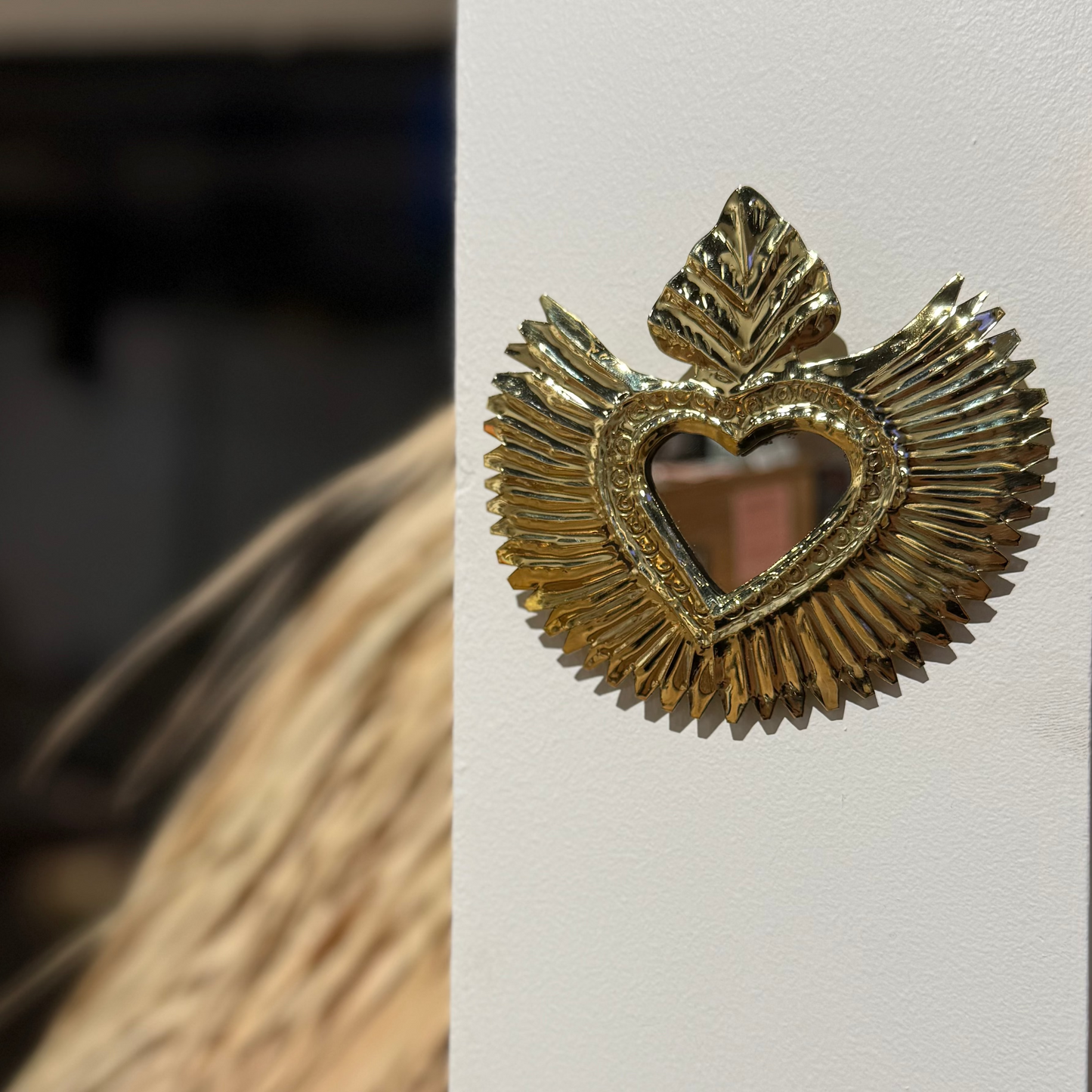 Mini Ex-voto coeur – Laiton doré