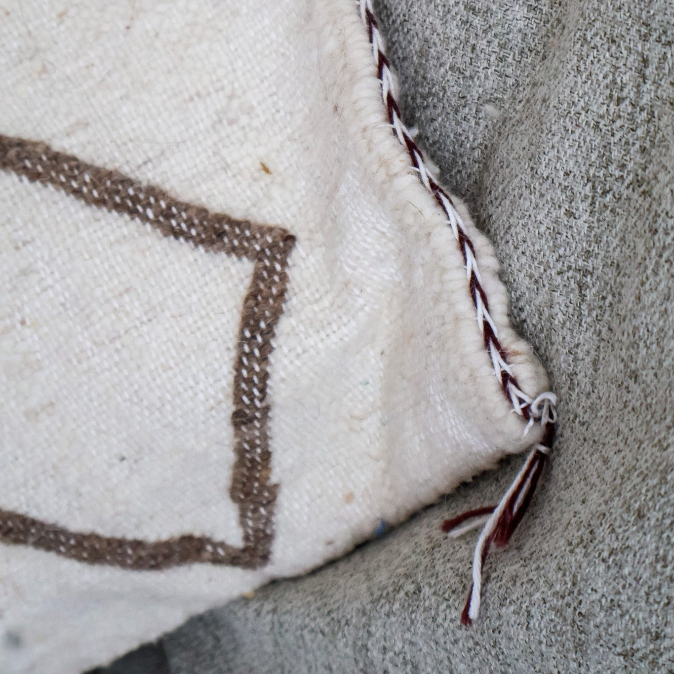détails housse de coussin kilim