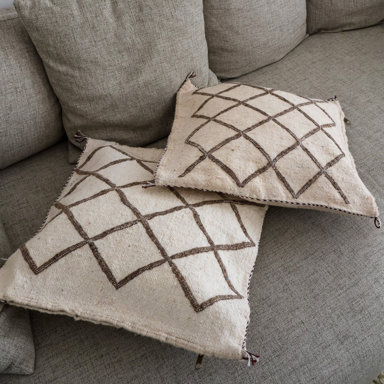 housse de coussin kilim en duo