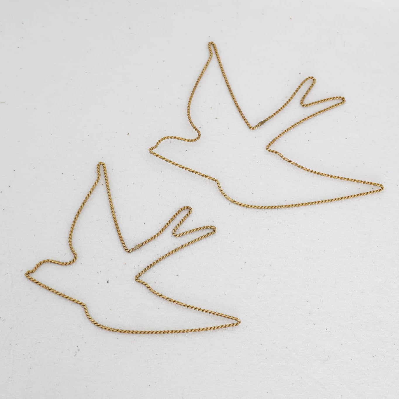 Formes décoratives en laiton torsadé – Oiseau, Nuage ou Lune