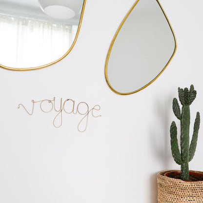 Mots décoratifs en laiton – Voyage, Bisou, Bonheur, Amour