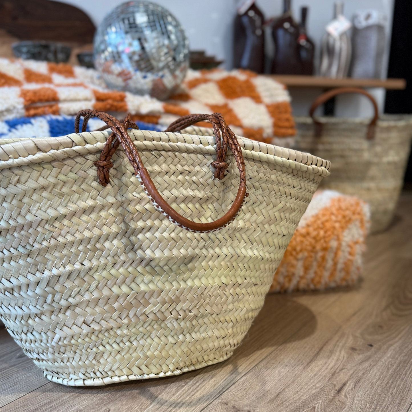 Panier marocain anses tressées