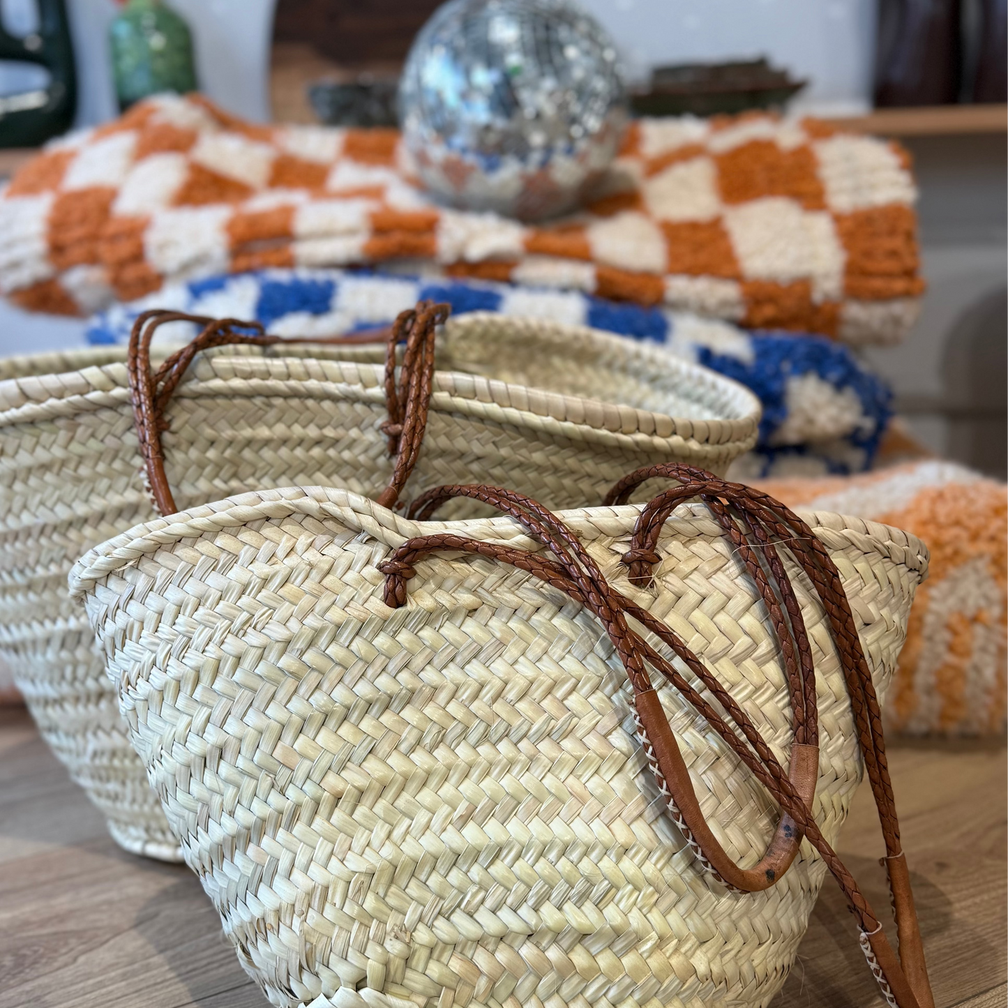 Panier marocain anses tressées