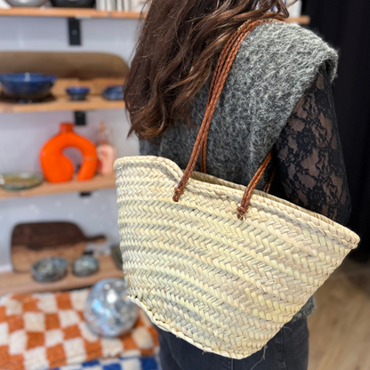 Panier marocain anses tressées