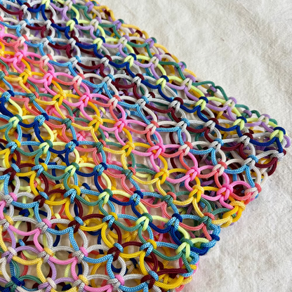 Sac panier en crochet marocain multicolore fait main - Maison Asli