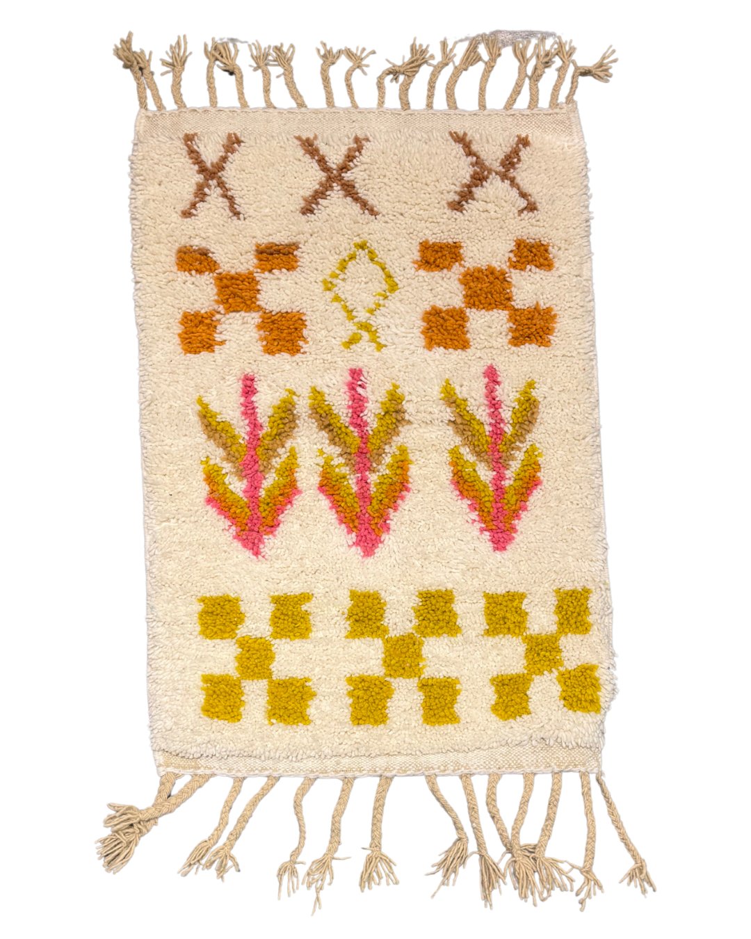 Tapis descente de lit berbère – à motifs colorés