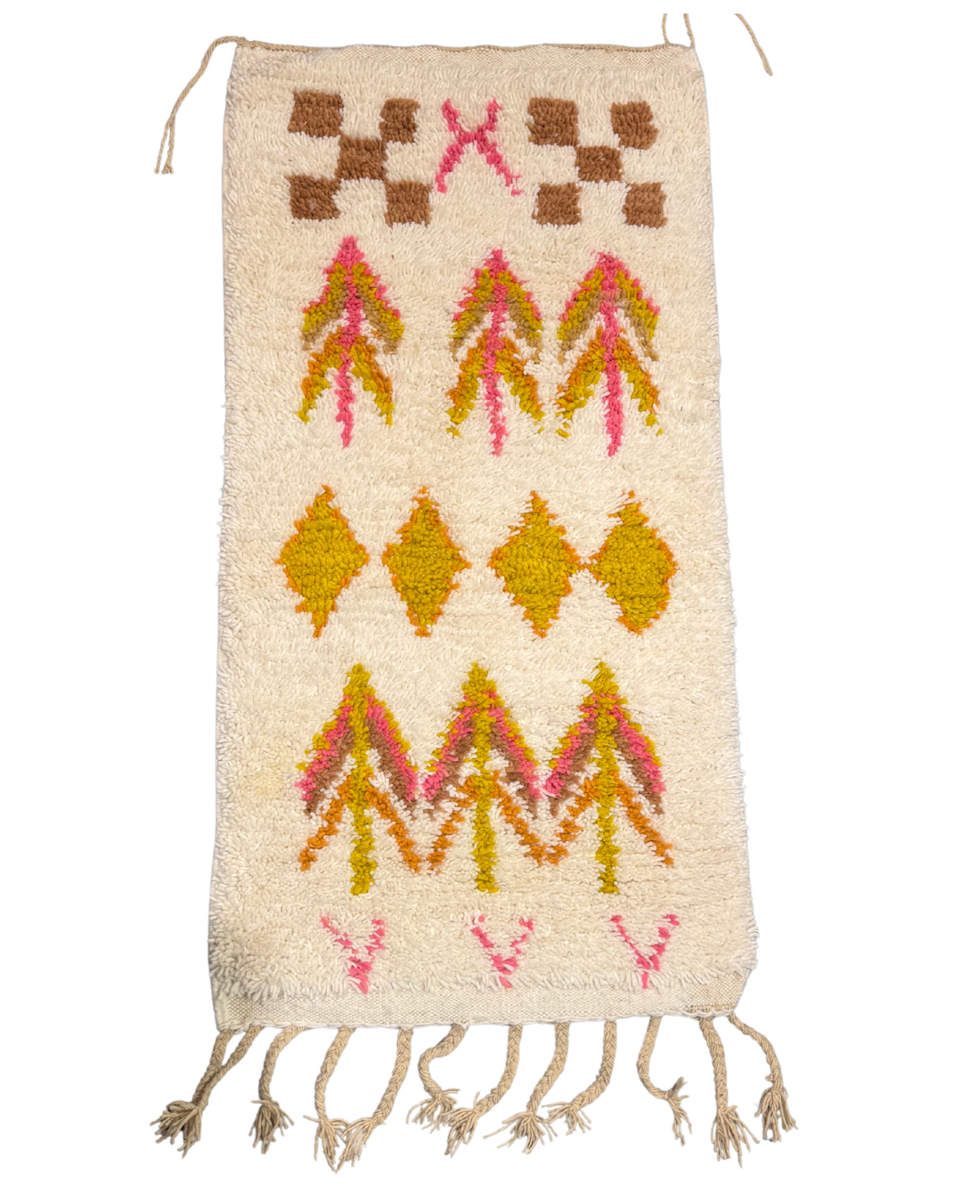 Tapis descente de lit berbère – à motifs colorés