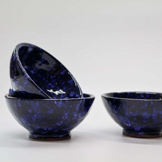 Mini bol, en trio, bleu profond - collection Ayyur