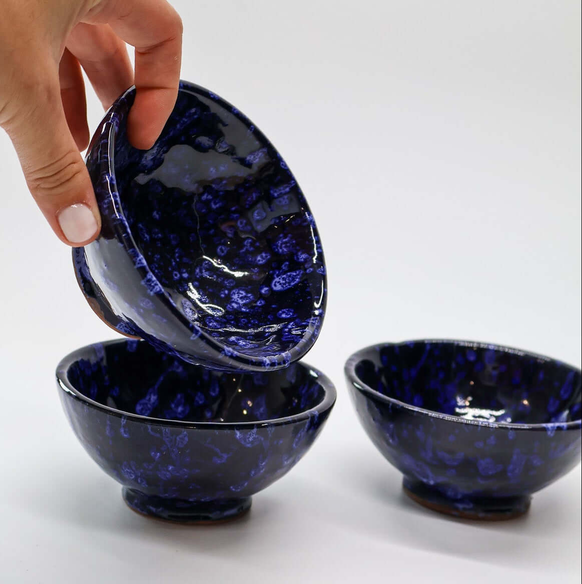 Mini bol, en trio, bleu profond - collection Ayyur