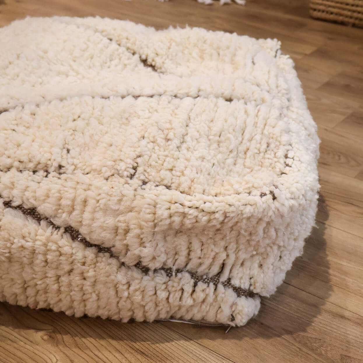 pouf Beni Ouarain détails marron