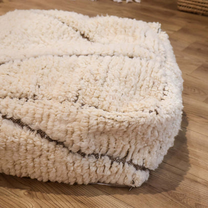 pouf Beni Ouarain détails marron