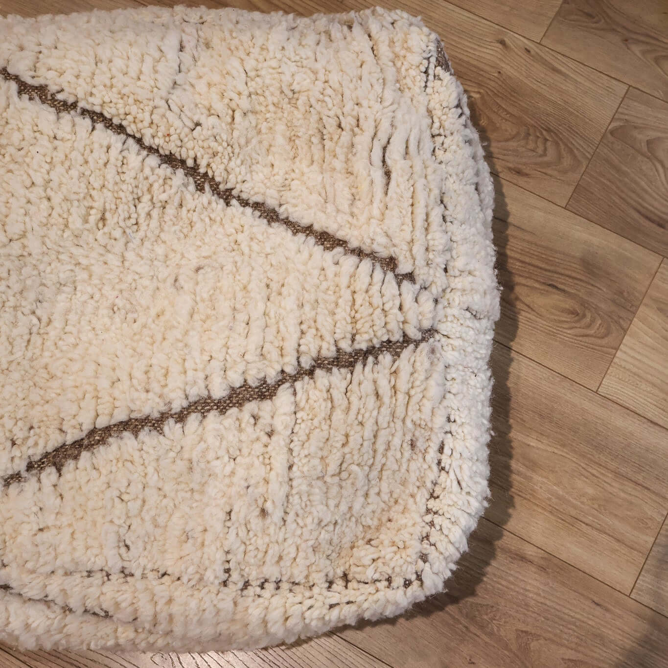 pouf Beni Ouarain détails marron