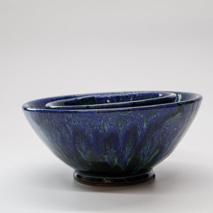 Saladier et bols - collection Amal, bleu