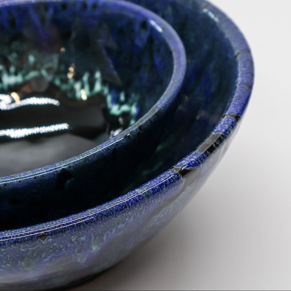 Saladier et bols - collection Amal, bleu