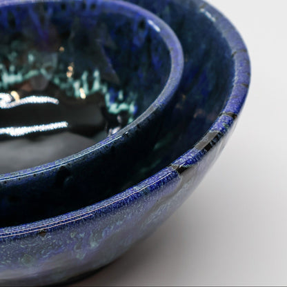 Saladier et bols - collection Amal, bleu