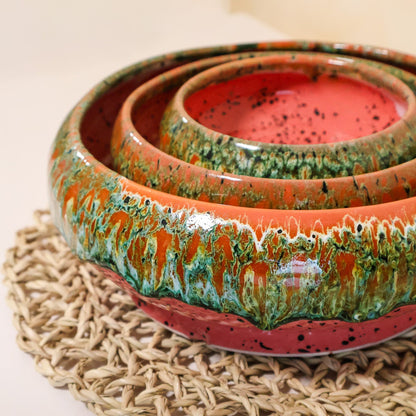 Plat arrondi en céramique, 3 tailles - collection Ayyur