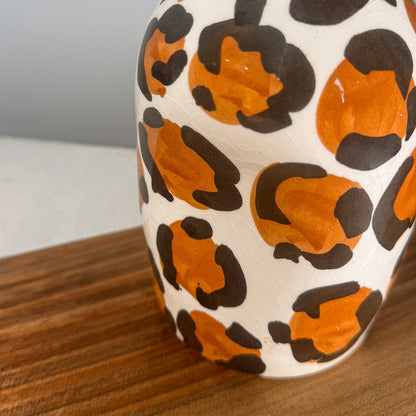 Vase bouteille Qenina léopard