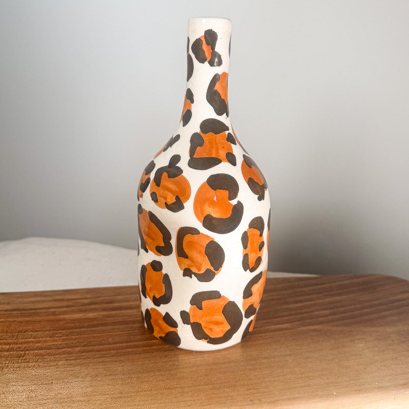 Vase bouteille Qenina léopard